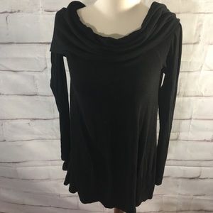 Three Dots Cowlneck Waffle Knit Tunic
